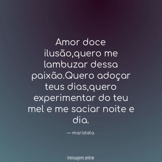 Amor doce ilusão