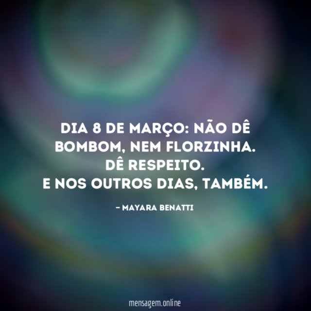 Dia 8 de março