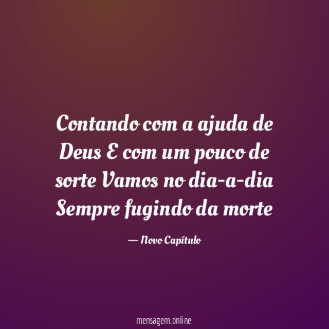 Contando com a ajuda de Deus E com um