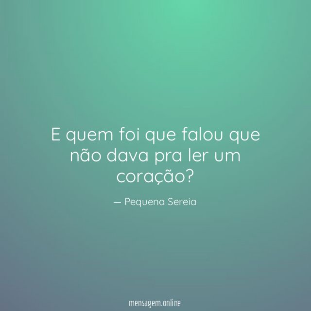 E quem foi que falou que não dava