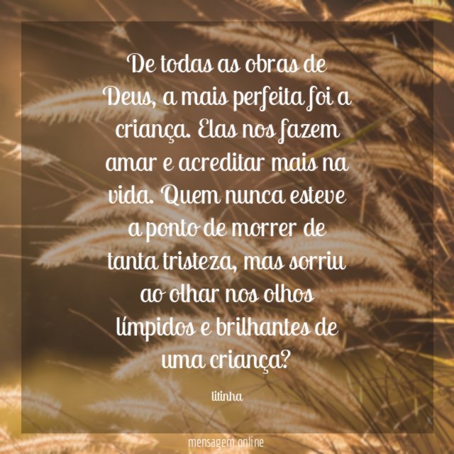 De todas as obras de Deus