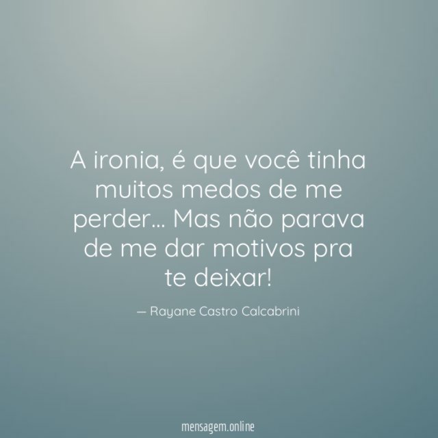 A ironia