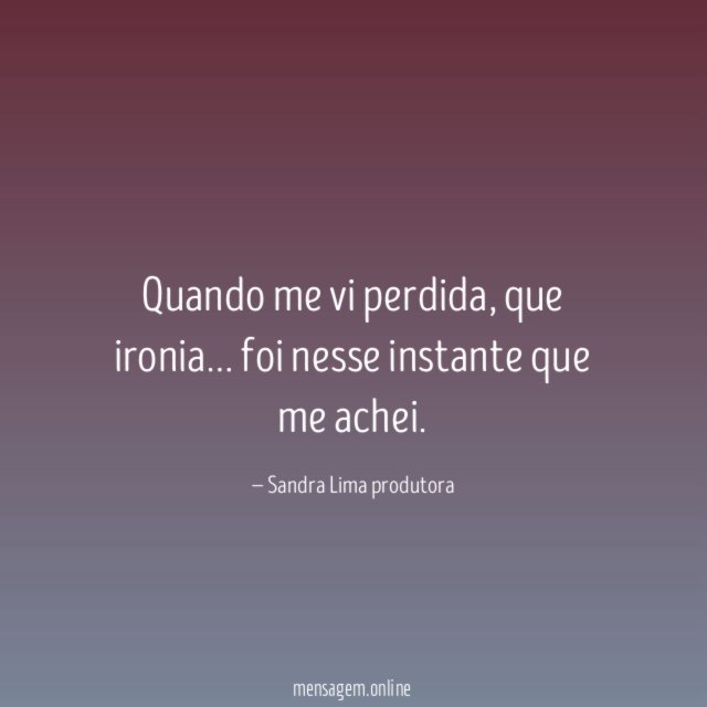 Quando me vi perdida