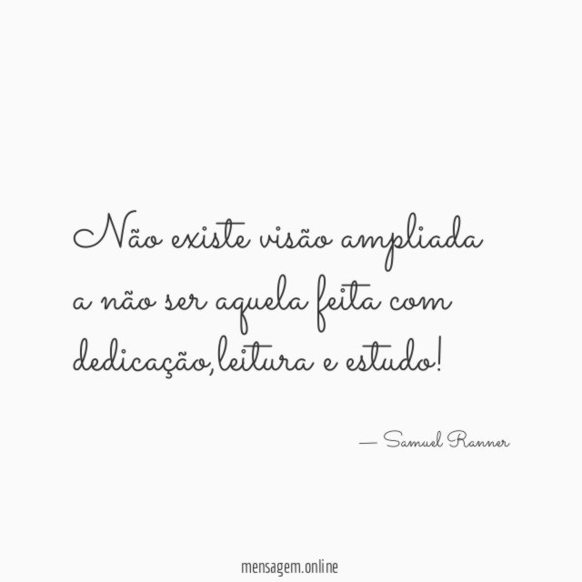 Não existe visão ampliada a não ser aquela