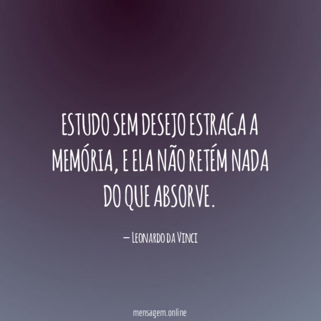 Estudo sem desejo estraga a memória