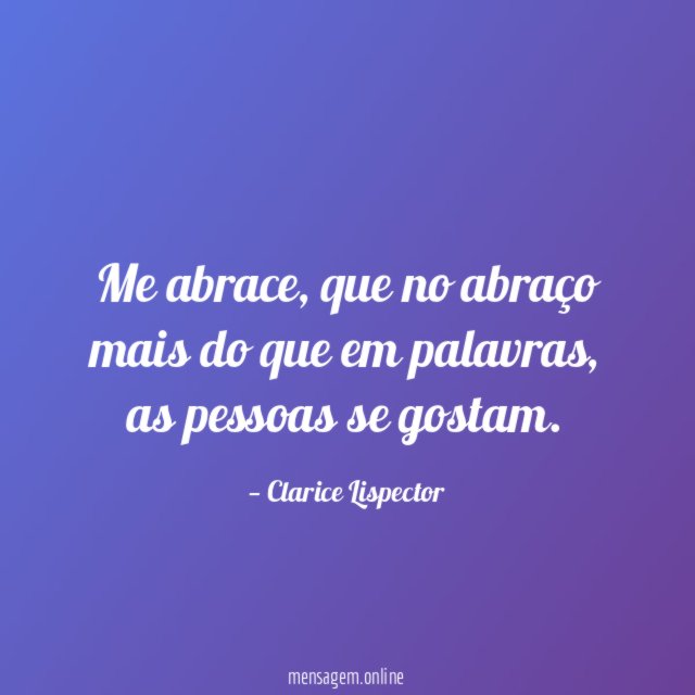 Me abrace