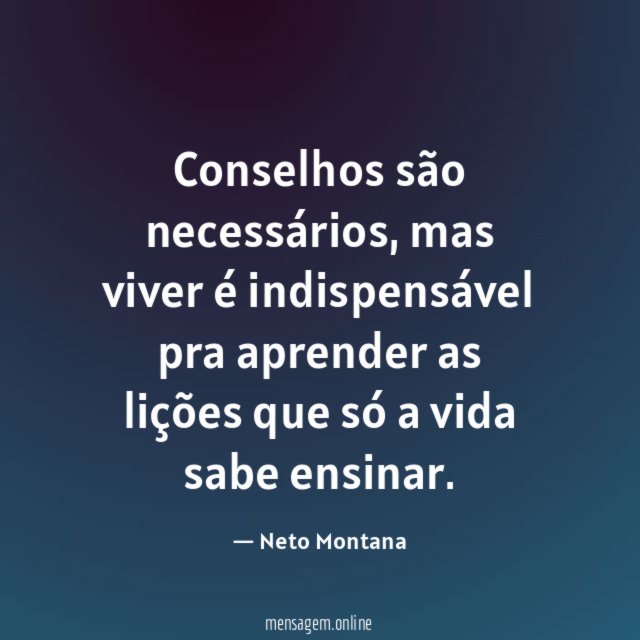 Conselhos são necessários