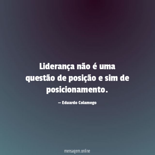 Liderança não é uma questão de posição