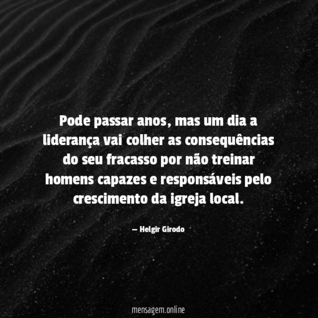 Pode passar anos