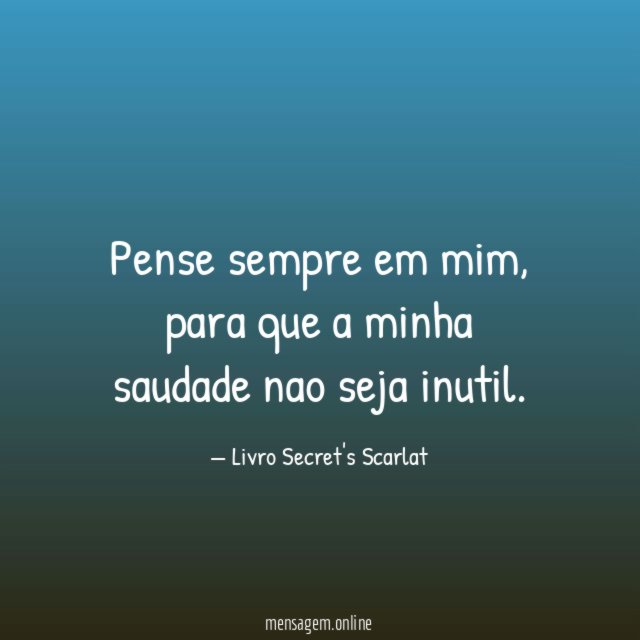 Pense sempre em mim