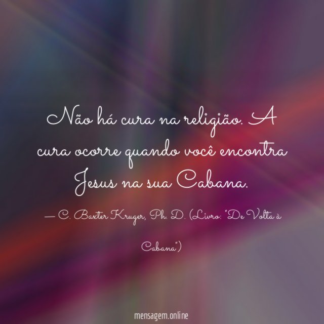 Não há cura na religião