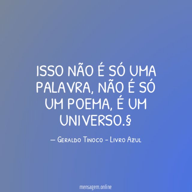 Isso não é só uma palavra