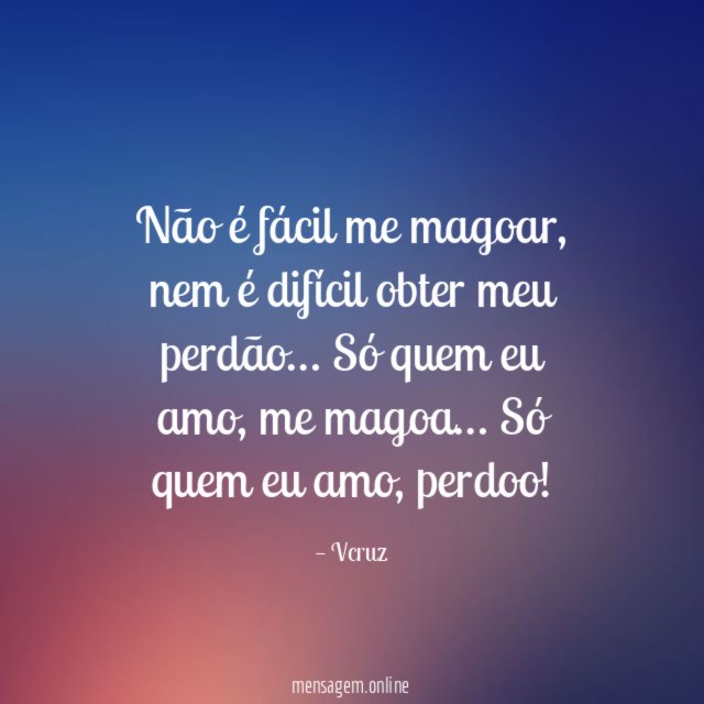 Não é fácil me magoar