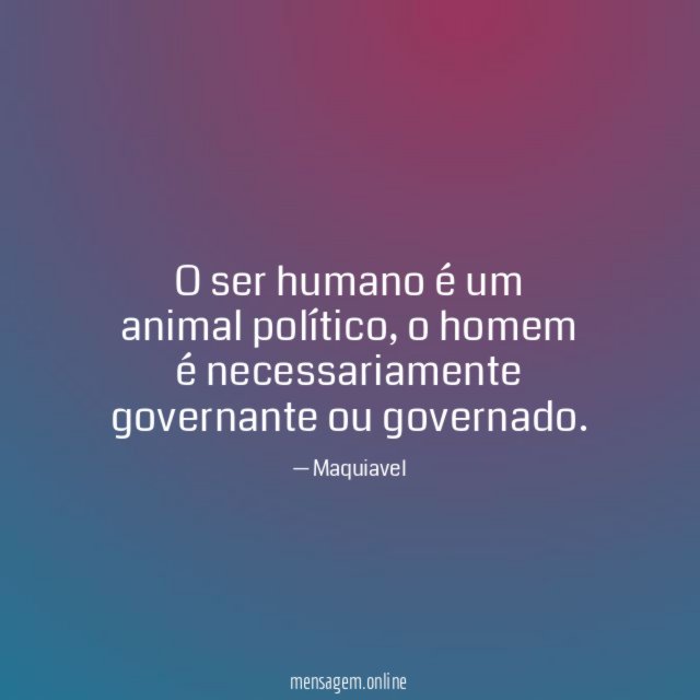 O ser humano é um animal político