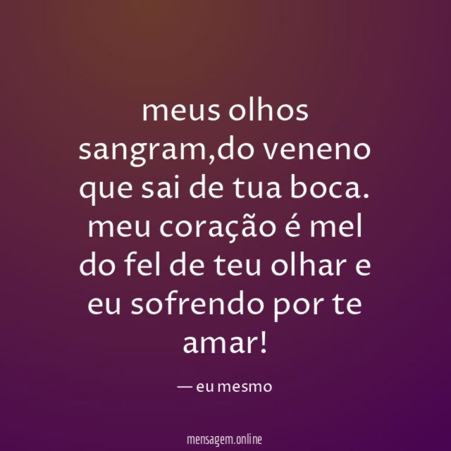 meus olhos sangram