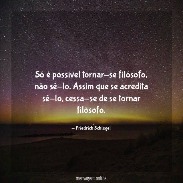 Só é possível tornar-se filósofo