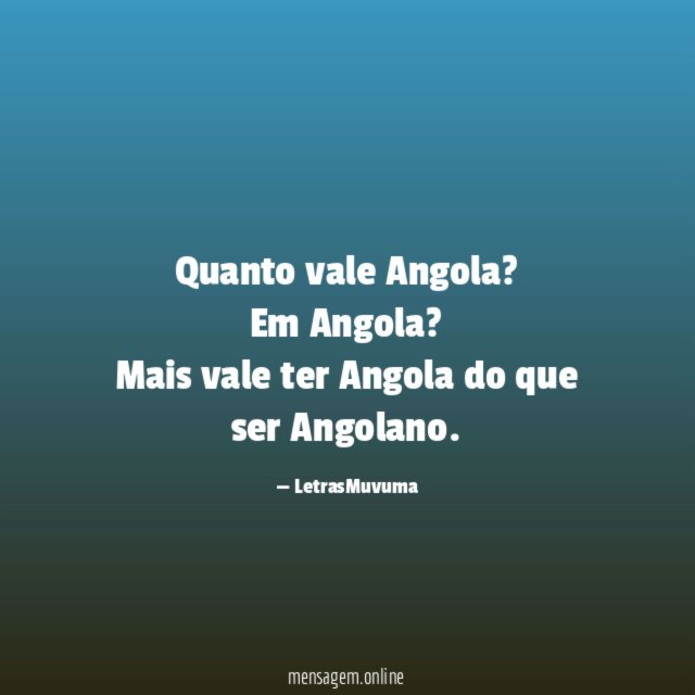 Quanto vale Angola