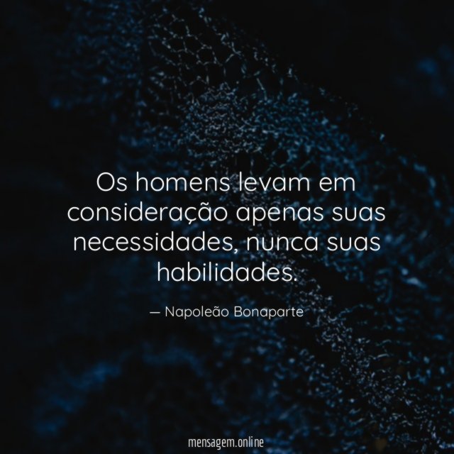 Os homens levam em consideração apenas suas necessidades