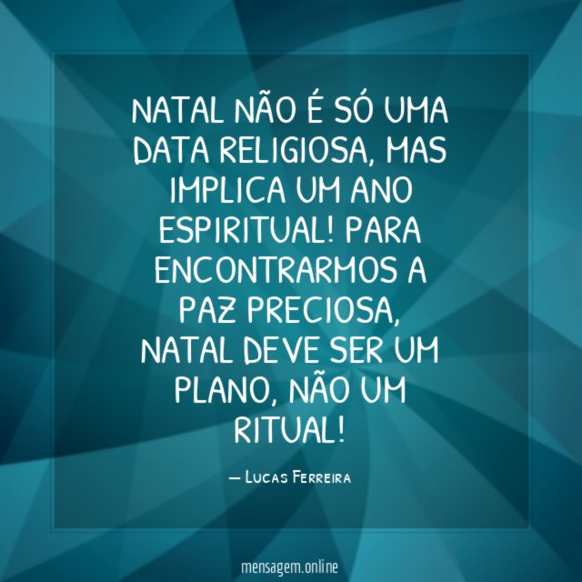 Natal não é só uma data religiosa