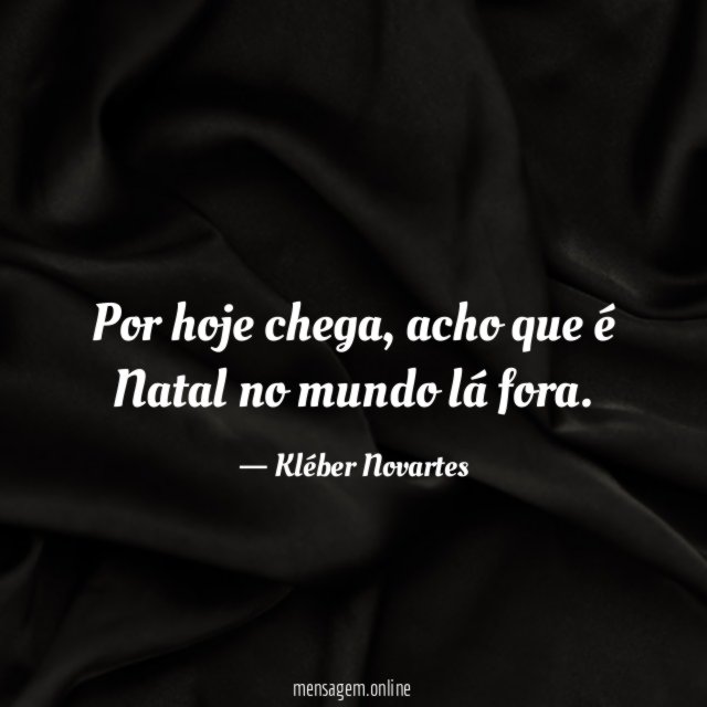 Por hoje chega