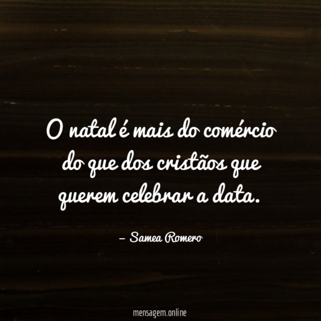 O natal é mais do comércio do que