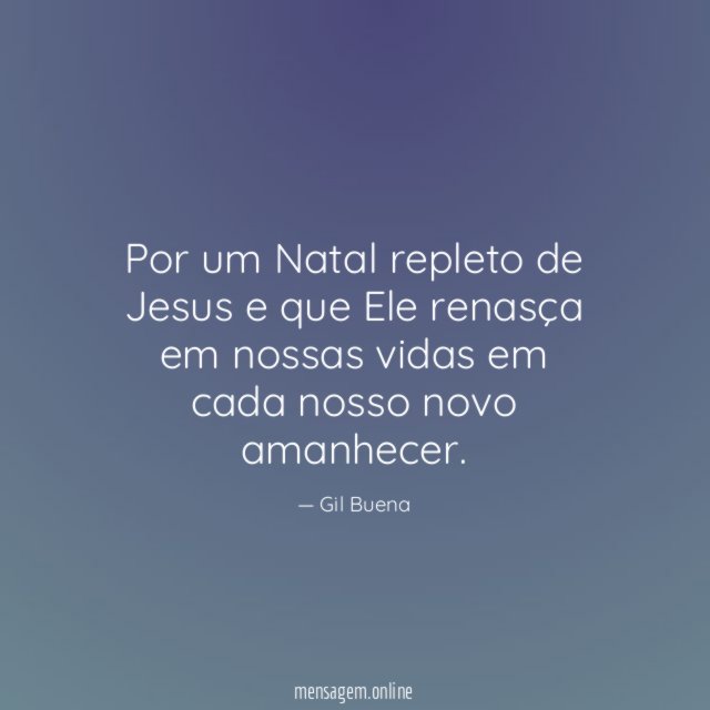 Por um Natal repleto de Jesus e que