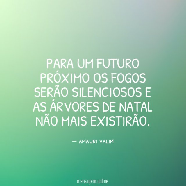 Para um futuro próximo os fogos serão silenciosos