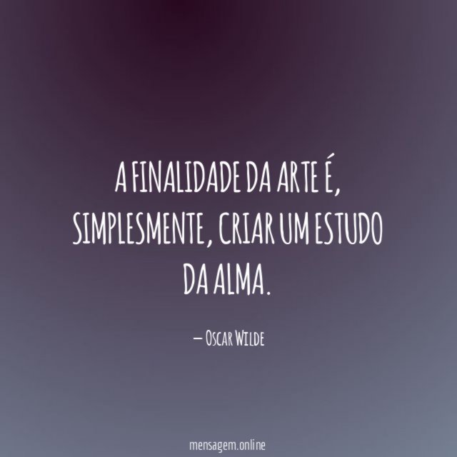 A finalidade da arte é
