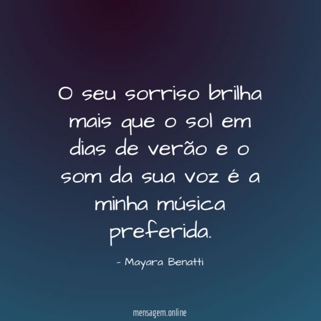 O seu sorriso brilha mais que o sol