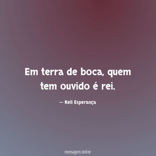 Em terra de boca
