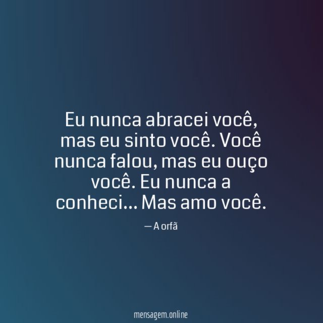 Eu nunca abracei você