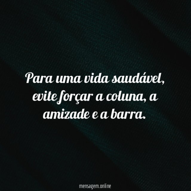 Para uma vida saudável