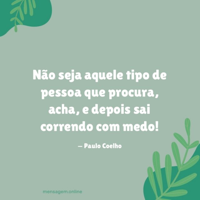 Não seja aquele tipo de pessoa que procura