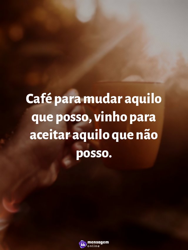 Café para mudar aquilo que posso