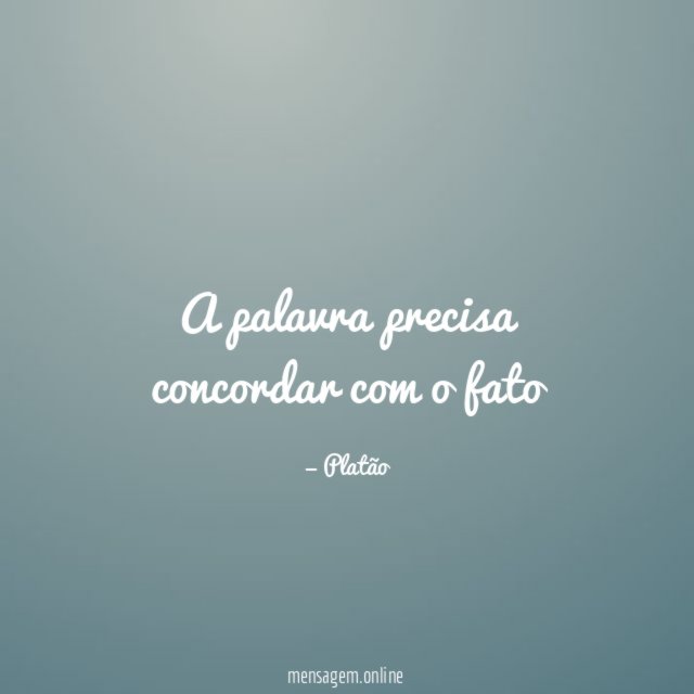 A palavra precisa concordar com o fato