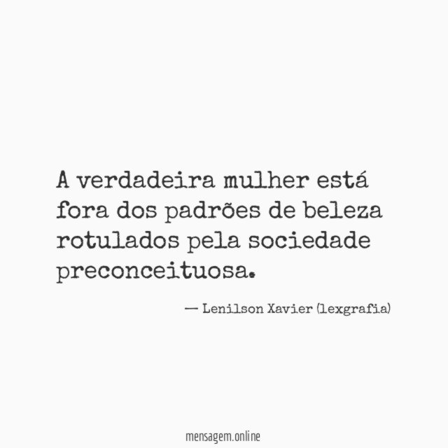 A verdadeira mulher está fora dos padrões de