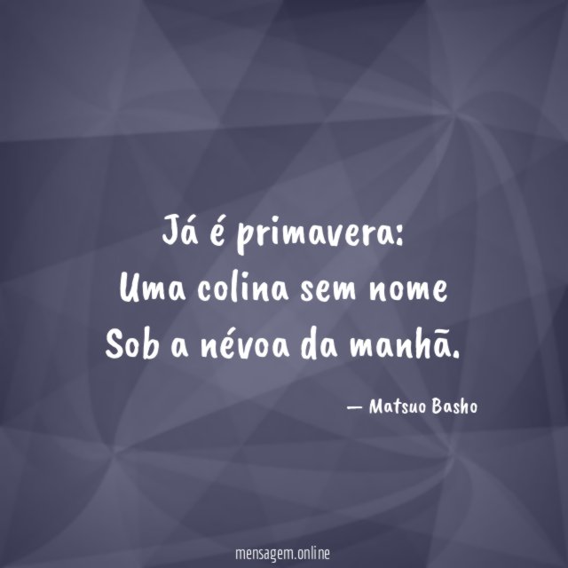 Já é primavera