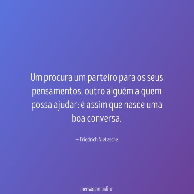 Um procura um parteiro para os seus pensamentos