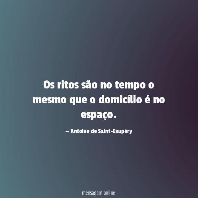 Os ritos são no tempo o mesmo que