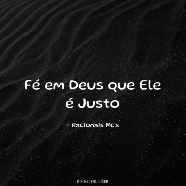 Fé em Deus que Ele é Justo