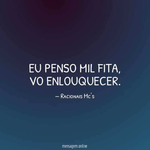 Eu penso mil fita