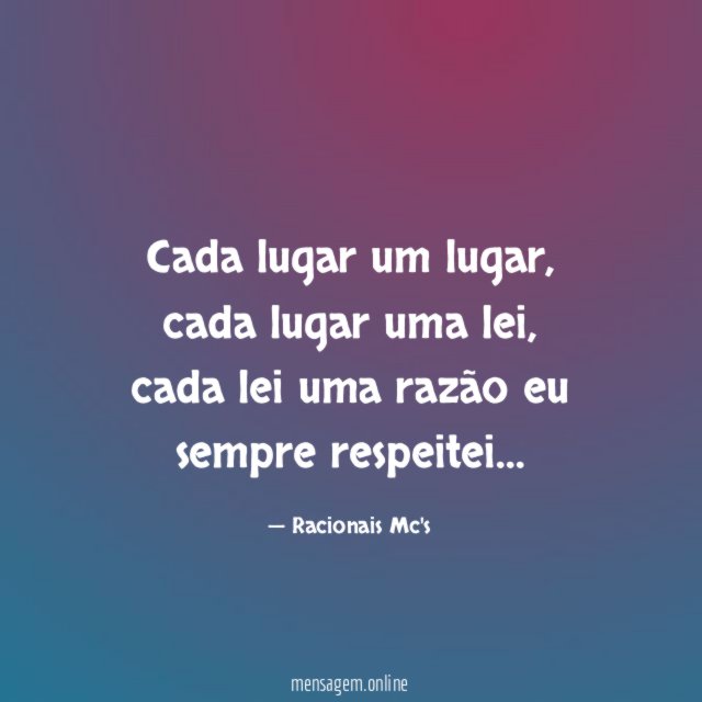 Cada lugar um lugar