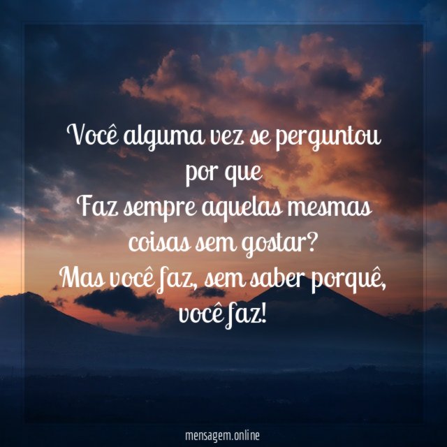 Você alguma vez se perguntou por que Faz sempre