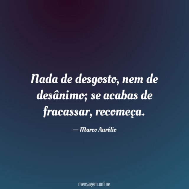 Nada de desgosto