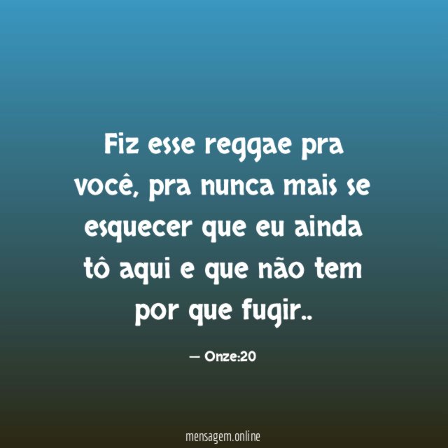 Fiz esse reggae pra você