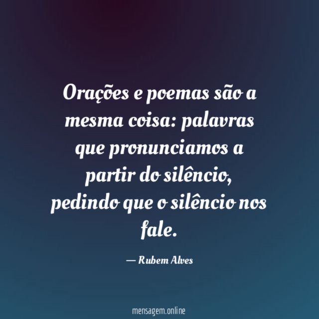 Orações e poemas são a mesma coisa