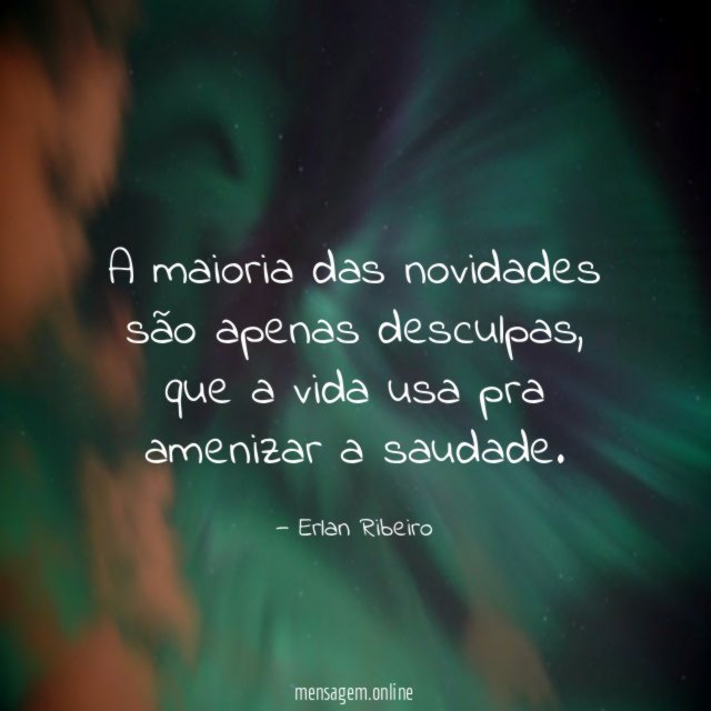 A maioria das novidades são apenas desculpas