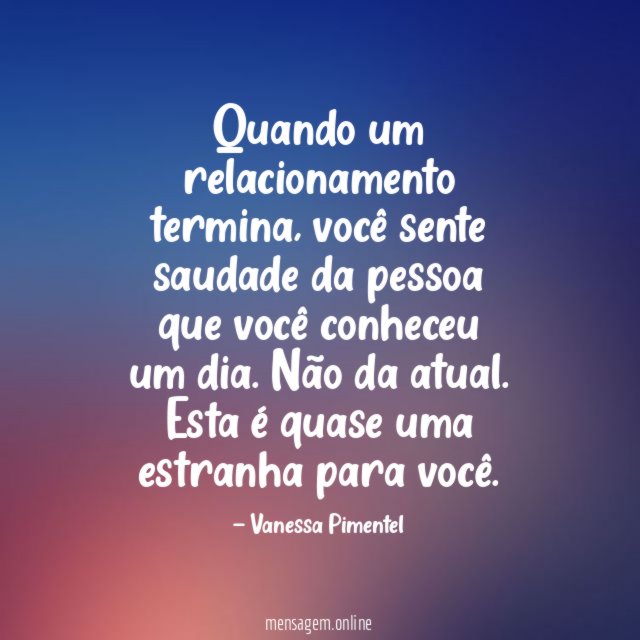 Quando um relacionamento termina