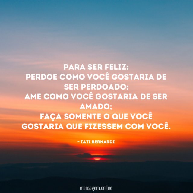Para ser feliz