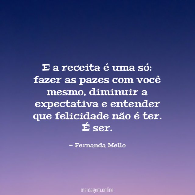 E a receita é uma só